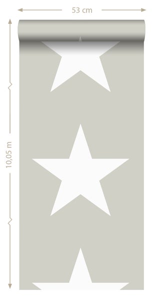 Tapetenrolle mit Sternenmuster, 53 cm breit und 10,05 m lang