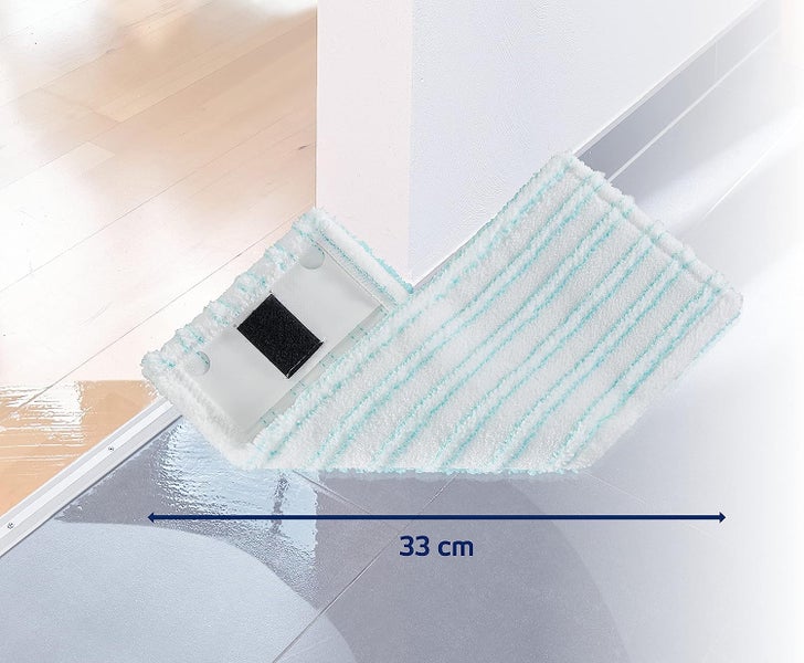 Leifheit 2er Set Wischbezug Clean Twist M Ergo micro duo, für alle glatten Böden, Bodenwischer Ersatzbezug mit 2-Faser-System für ideale Schmutzaufnahme, Mikrofaser Bezug für Fliesen und Laminat