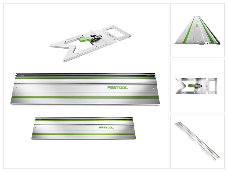 Festool Führungsschienen Set FS 1400/2 ( 491498 ) + FS 800/2 ( 491499 ) + FS-WA/90° Winkelanschlag ( 205229 )