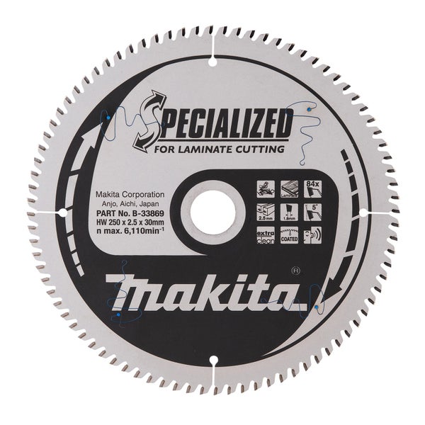 Makita Sägeblatt für Laminat, 250 x 2,5 x 30 Millimeter