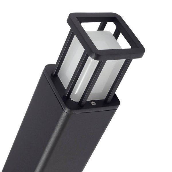 Lucande LED Außenleuchte Dakil (Modern) in Schwarz aus Aluminium (1 flammig, GU10) - Wegeleuchte Pollerleuchte Wegelampe Sockelleuchte