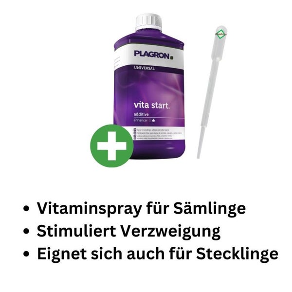 Plagron Vita Start 100 ml – Biologisches Vitamin-Spray für kräftige Sämlinge, Stecklinge & junge Pflanzen, ideal für Grow, Tomaten & Orchideen mit präziser Pipette