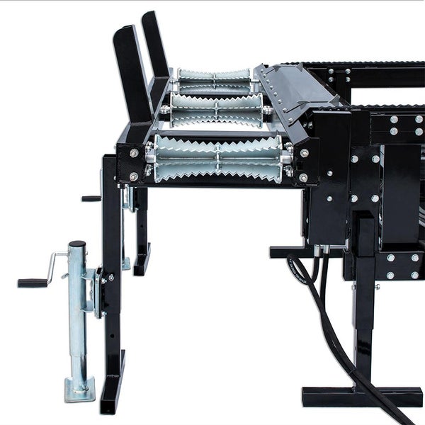 BAMATO WPO-500SZ Hydraulischer Stammzuführer mit ATV-Bereifung für effizientes Holzspalten