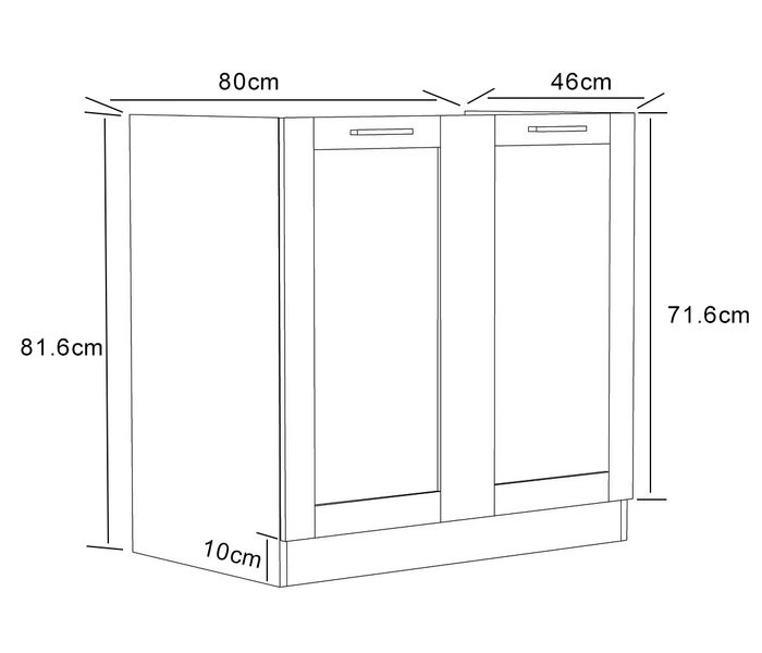 Spülunterschrank Breite 80 cm Spülenschrank Colura