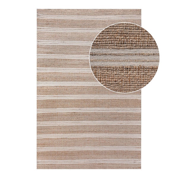 Kavali Teppich handgewebt 200x300cm natur, offwhite. 200 X 300 X 1 cm