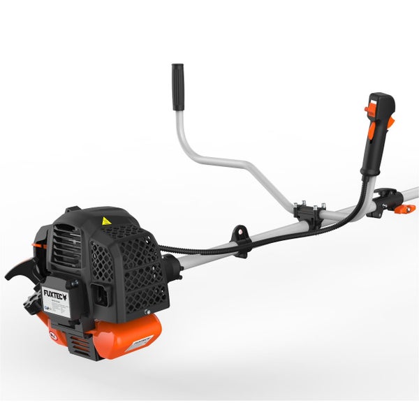 FUXTEC Benzin Motorsense FX-MS152 - 52ccm | Rasentrimmer mit 3PS | 2-Takt | 7,5Kg  | 9-Zahn | Easy Start | Doppelfadenkopf + Messer | Freischneider