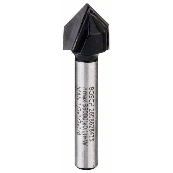 Bosch V-Nutfräser 1/4 Ø 12,7 mm L 12,7 mm G 45 mm 90° - 2608628415