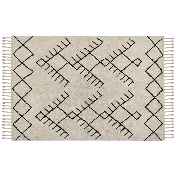 Teppich ERLER Hellbeige 160 x 230 cm Baumwolle