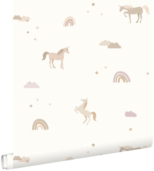 ESTAhome Tapete Einhörner Beige - 50 x 900 cm - 139539