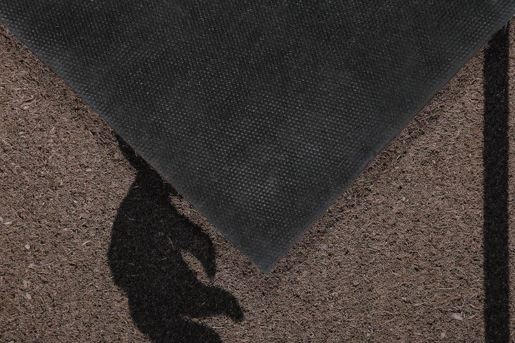 Fußmatte aus Kokosfaser Grau Schwarz Champion WECONhome 40x60 cm