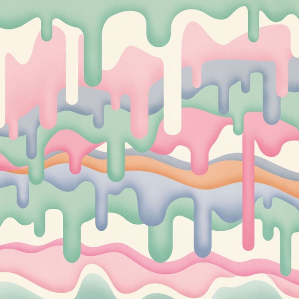 Abstraktes wellenförmiges Design mit Tropfen