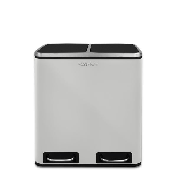 Abfalleimer mit zwei Fächern und Pedalöffnung