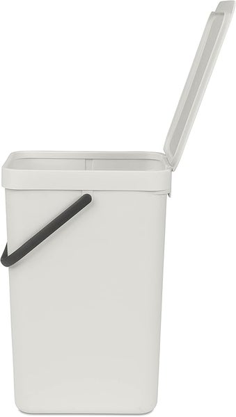 Brabantia Abfallsammler Mit Stay Open Deckel 16 Liter HxBxT 40 x 27,9 x 22 cm Kunststoff Hellgrau