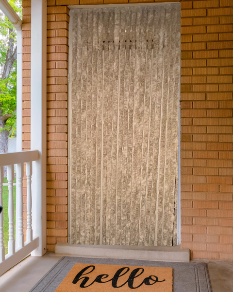 Fliegenvorhang Katzenschwanz-Fliegenvorhänge Katzenschwanz beige meliert - 90cm x 220cm