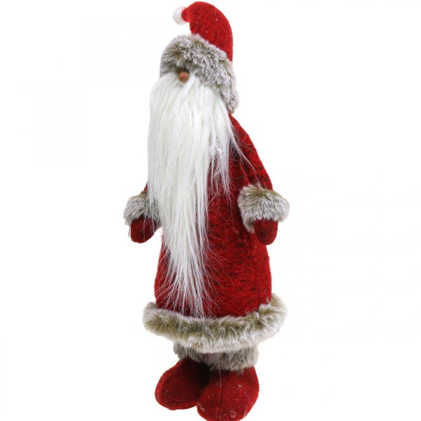 Weihnachtsmann Dekofigur mit Bart und Mütze