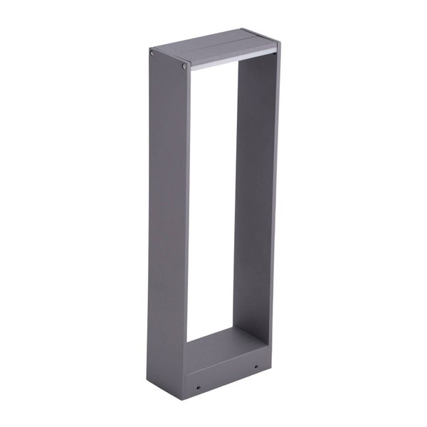 Lindby LED Außenleuchte Luitgard (spritzwassergeschützt (Modern) in Alu aus Aluminium (1 flammig,) - Wegeleuchte, Pollerleuchte Wegelampe Sockelleuchte