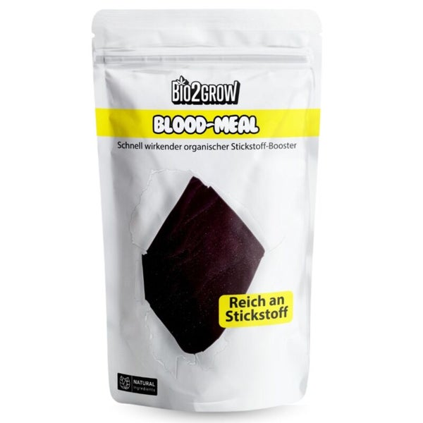 Bio2Grow Blutmehl in der Verpackung