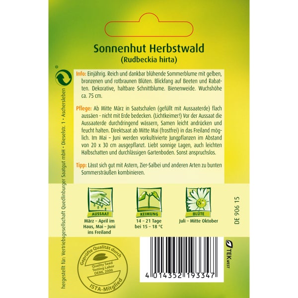 Sonnenhut Herbstwald Samen von Quedlinburger SAATGUT