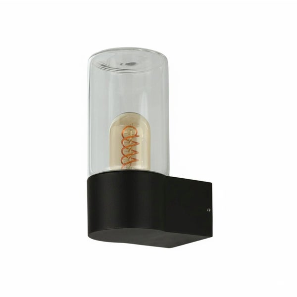 Wandleuchte mit Glaszylinder und Leuchtmittel