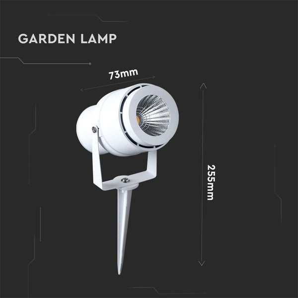 Gartenlampe mit Erdspieß, Abmessungen 73 mm x 255 mm