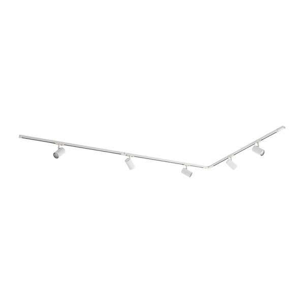 Lindby Stromschienenleuchte Linaro (Modern) in Weiß aus Metall (5 flammig, GU10) - 1-Phasen Stromschiene Stromschienenstrahler Wohnzimmerleuchte