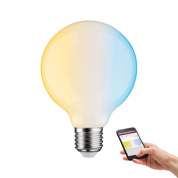 LED Birne Smart Home Zigbee 3.0 LED Globe E27 806lm 7W Tunable White dimmbar Opal
