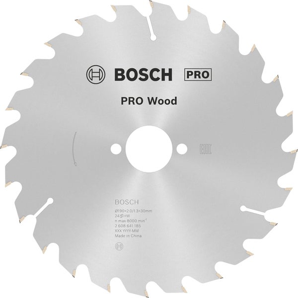 Bosch PRO Wood Kreissägeblatt 190 x 2 x 30 mm - 2608641185