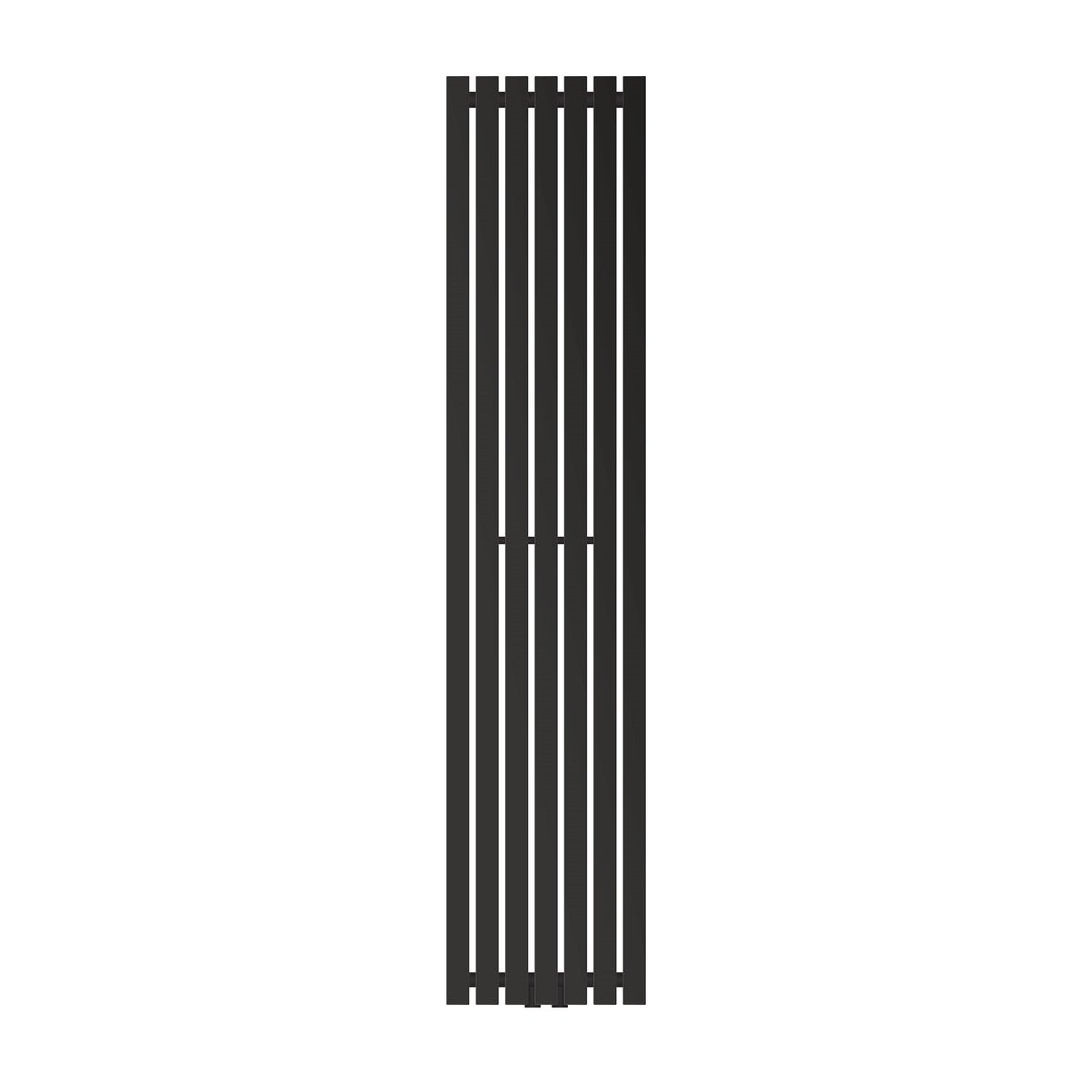 LuxeBath Designheizkörper Stella 1800 x 370 mm, Schwarz matt, Paneelheizkörper mit Mittelanschluss, Einlagig, Flach, Vertikal, Badheizkörper Röhrenheizkörper Bad Flachheizkörper Badezimmer Wandheizung