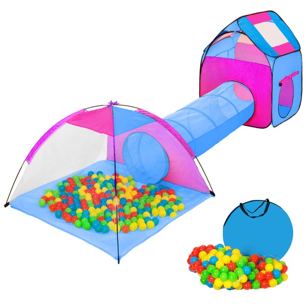Kinderspielzelt mit Tunnel und Bällebad
