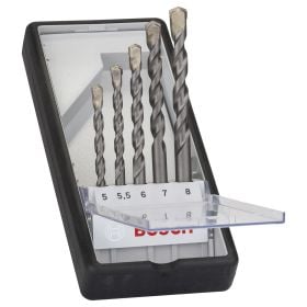 Bosch Betonbohrer Set in Kunststoffbox mit Durchmessern von 5 bis 8 Millimeter