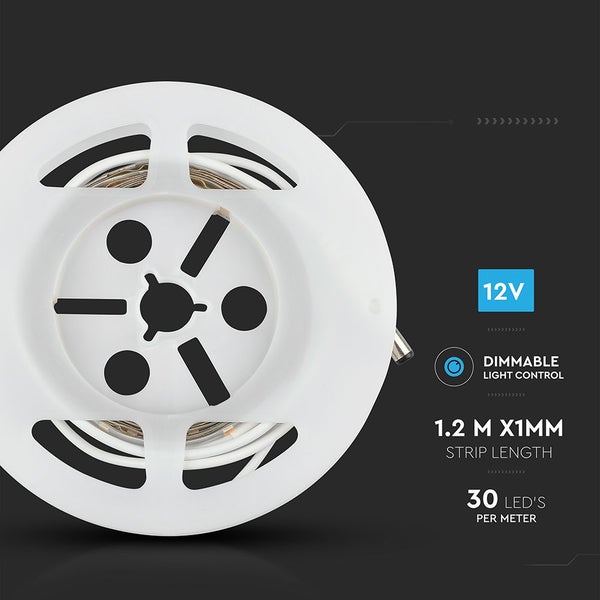 LED-Streifen auf Rolle, dimmbar, 1,2 Meter Länge