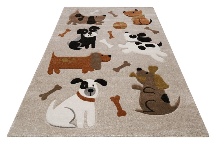 Kinderteppich Sand Beige meliert Rocky & Friends Smart Kids 120x170 cm