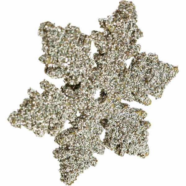 Dekorativer, glitzernder Schneeflockenanhänger