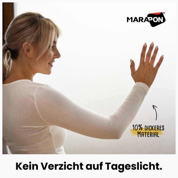 MARAPON Fensterfolien in Matt [30x400 cm] für Fenster und Türen – Sichtschutz & Dekoration - Mattfolie Sichtschutzfolie