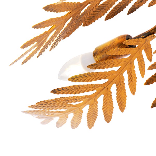 Dekorative Leuchte mit Blattdesign und Lampe