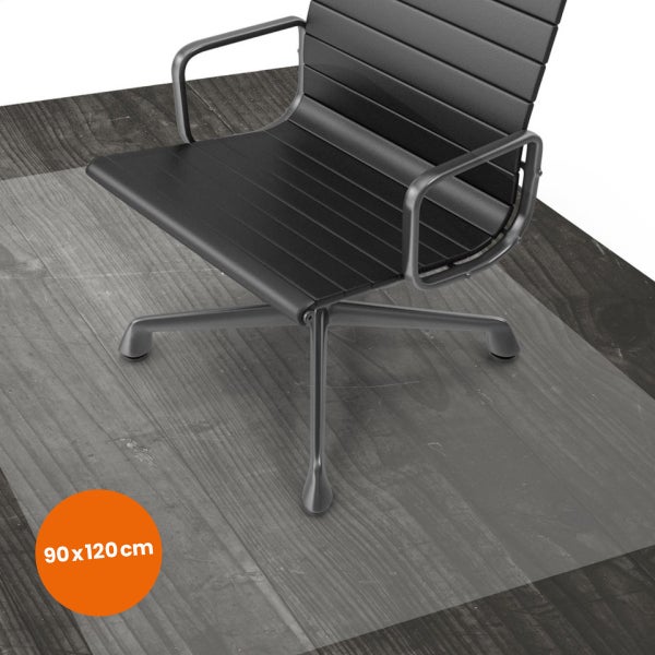 Goliving Bodenschutzmatte - 90 x 120cm - Bürostuhlmatte - PVC - Schalldicht - Für harte Böden - Transparent