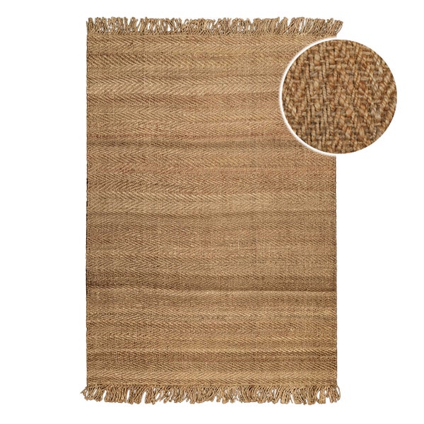 Dhurry Jute-Teppich – handgewebt, schwer, strukturiert 80x150 cm
