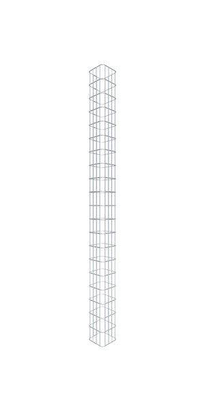 Gabionensäule 22 x 22 cm, MW 5 x 10 cm eckig - Höhe: 2,00 m