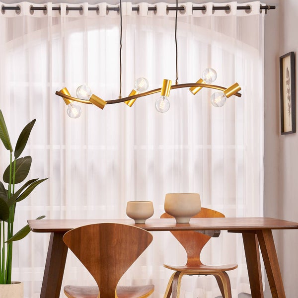 Lindby Pendelleuchte Anito (Design, Modern) in Schwarz aus Metall (6 flammig E27) - Deckenlampe Esstischlampe Hängelampe Hängeleuchte Wohnzimmerleuchte