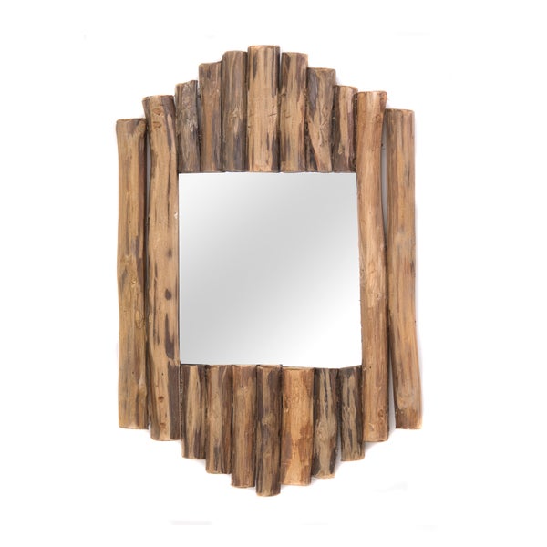 Wandspiegel Harmonica 56x37 cm Teak Treibholz naturfarben