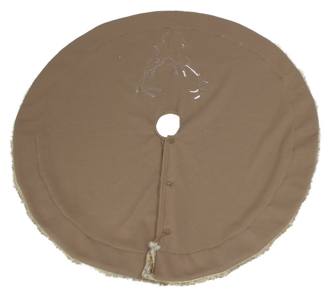 FRANK FLECHTWAREN | Christbaumdecke Hirsch, Ø 120 cm, POLYESTER