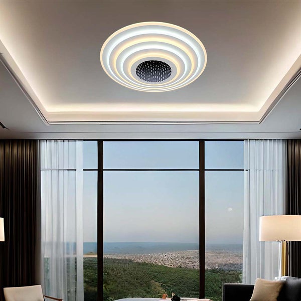 V-TAC VT-7961 - Designer-Deckenleuchten - IP20 - Weißes Gehäuse - 125 Watt - 13100 Lumen - 3IN1