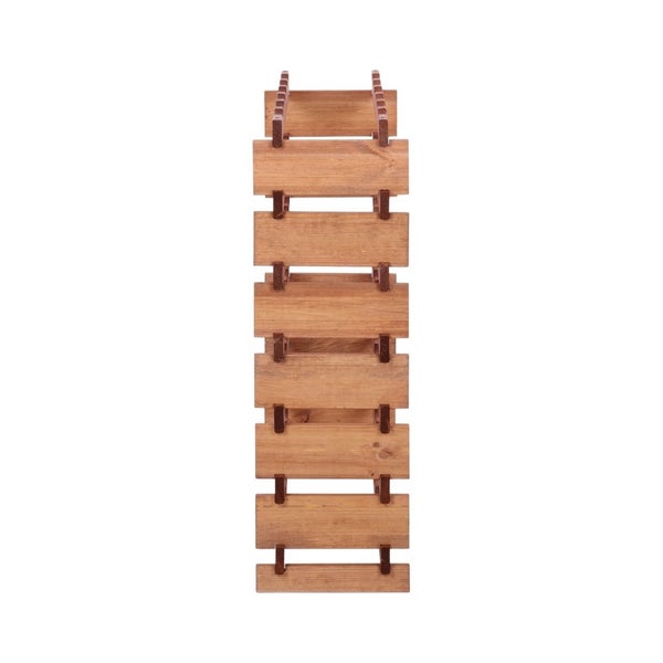 Weinregal VINOTECA FLEX PRO HxBxT 93x65x28cm 42 Flaschen auf 7 Ebenen Massives Kiefernholz Braun geölt