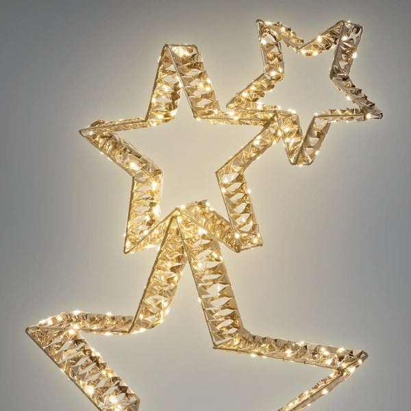 Dekorativer Stern aus Acryl mit integrierter Beleuchtung für festliche Akzente