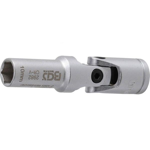 BGS Glühkerzen-Gelenk-Einsatz Sechskant Antrieb Innenvierkant 10 mm (3/8) SW 10 mm - 2982