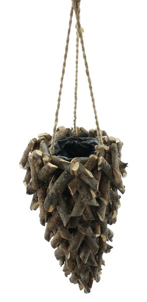 FRANK FLECHTWAREN | Pflanzampel Naturrattan, RATTAN, Ø 20 x 40 cm
