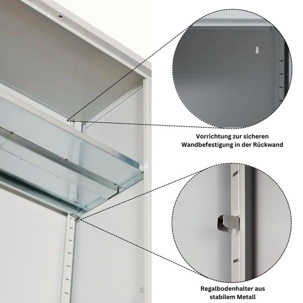 PROREGAL Stahlschrank Bee 4 Fachböden HxBxT 195 x 92 x 60 cm Verzinktes & Verstärktes Fachbodenmaterial Grau & Anthrazit