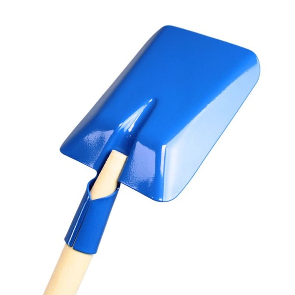 Kinderschaufel (Metall) mit Holzstiel - Blau