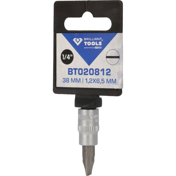 Brilliant Tools Schraubendreher-Bit 1/4 Zoll Schlitz 1,2 x 6,5 Millimeter