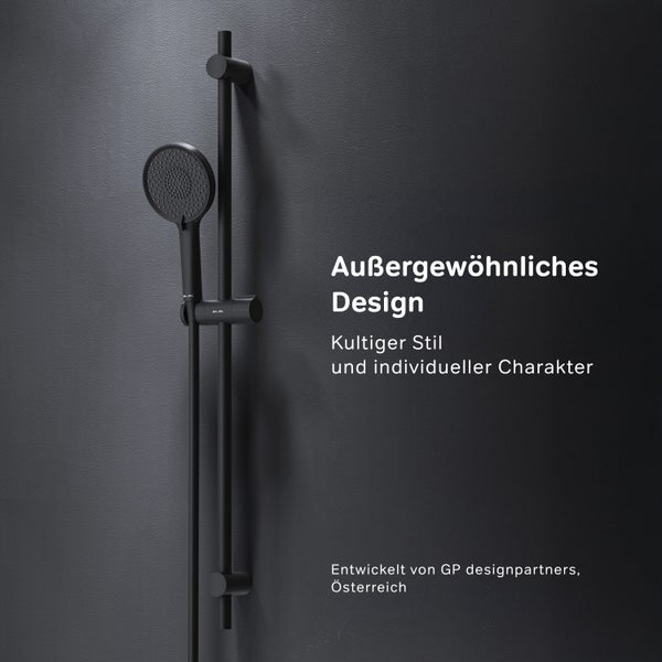 Wandmontiertes Duschstangenset mit Handbrause in modernem Design